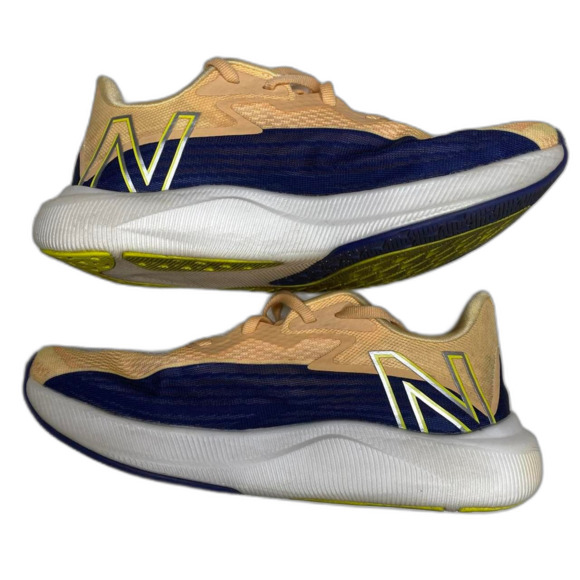 NEW BALANCE FuelCell Rebel V2 Running Shoe Sneaker Womens 7.5 Blue Tide Mango - Picture 6 of 8